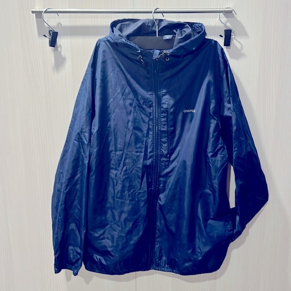 NWOT Chaps men's spring light weight jacket navy blue size L full zip. - Picture 2 of 7